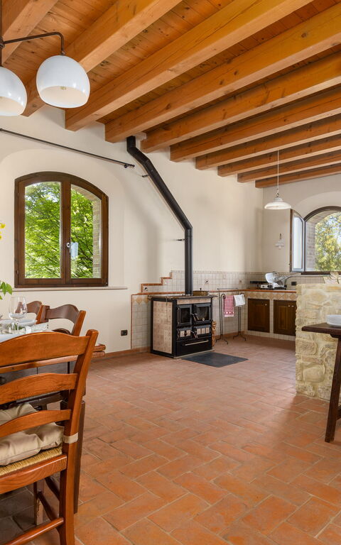 Villa Belvedere San Bartolo: Dining Room, Kitchen