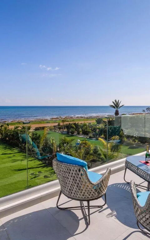 Serenity Seafront Villa: Balcony / Terrace / Patio, Building Exterior, Garden, Outdoor
