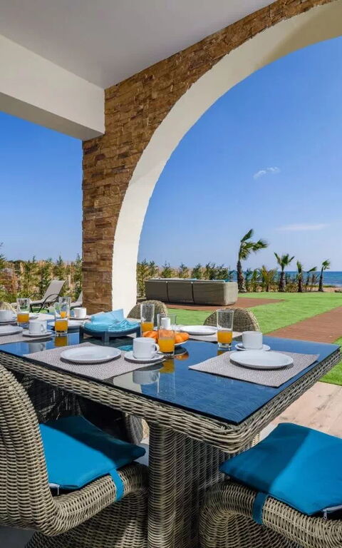 Serenity Seafront Villa: Balcony / Terrace / Patio, Building Exterior, Outdoor