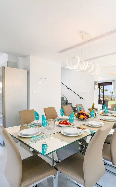 Serenity Seafront Villa: Dining Room, Living Room