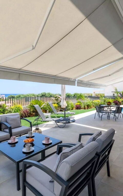 By the Beach - Emerald Seaview Villa: Balcony / Terrace / Patio, Building Exterior, Outdoor, Pool