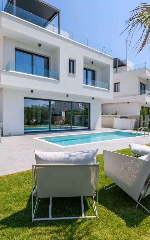 By the Beach - Blue Topaz Villa: Building Exterior, Garden, Outdoor, Pool