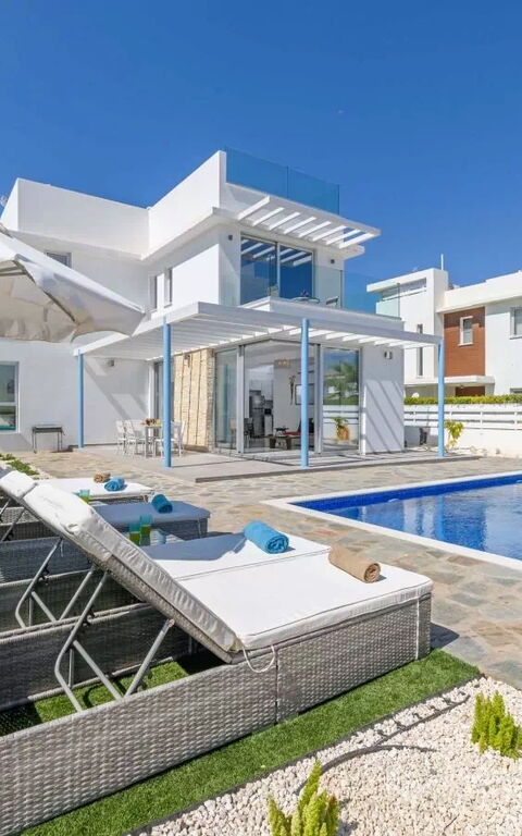 Mylos Lifestyle Seaview Villa #15: Garden, Pool